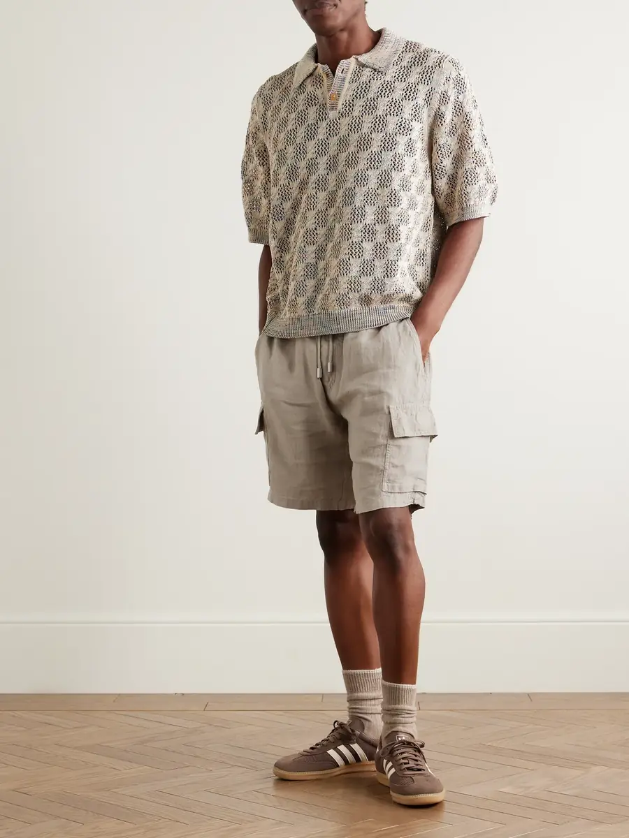 Vilebrequin Straight-Leg Linen Drawstring Cargo Shorts - Men | Thumbnail 2 Vilebrequin Straight-Leg Linen Drawstring Cargo Shorts - Men | Thumbnail 2