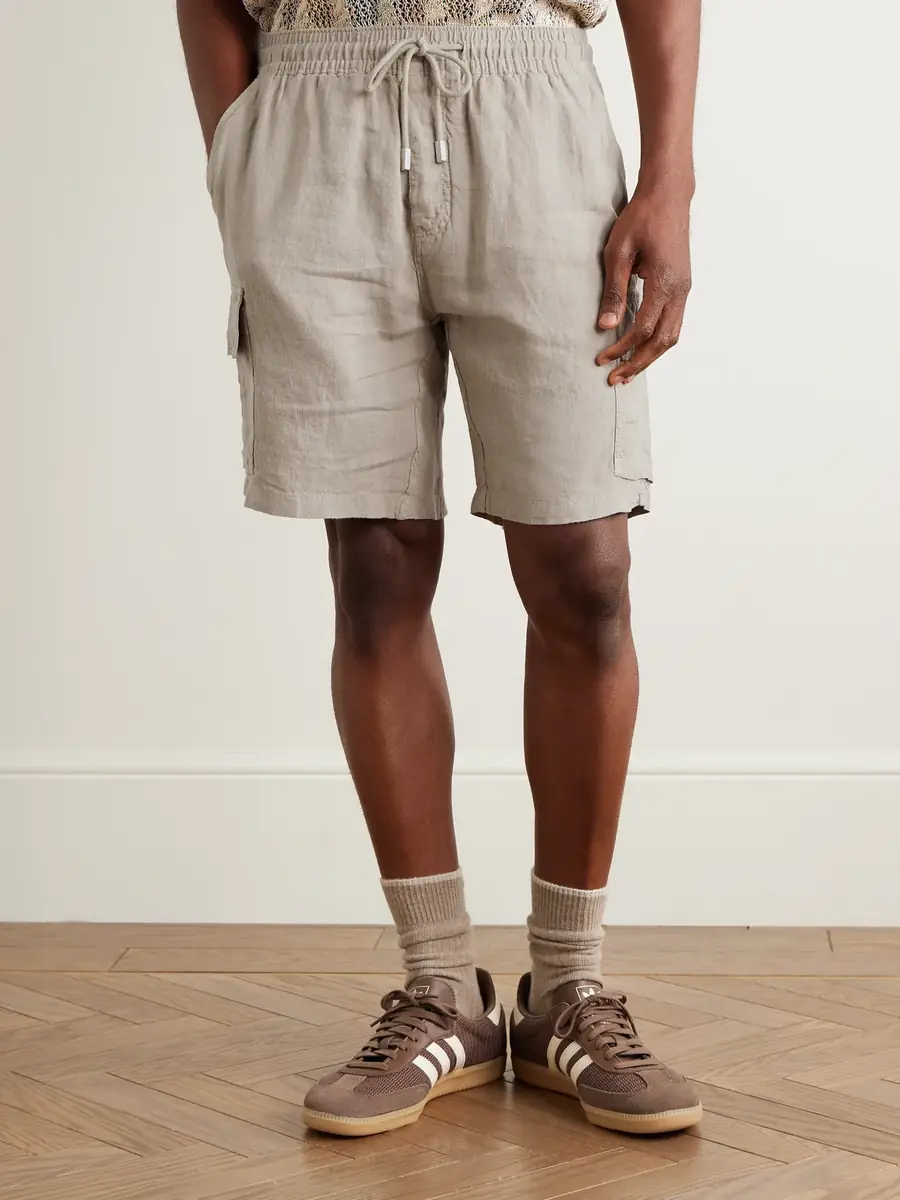 Vilebrequin Straight-Leg Linen Drawstring Cargo Shorts - Men | Thumbnail 3 Vilebrequin Straight-Leg Linen Drawstring Cargo Shorts - Men | Thumbnail 3