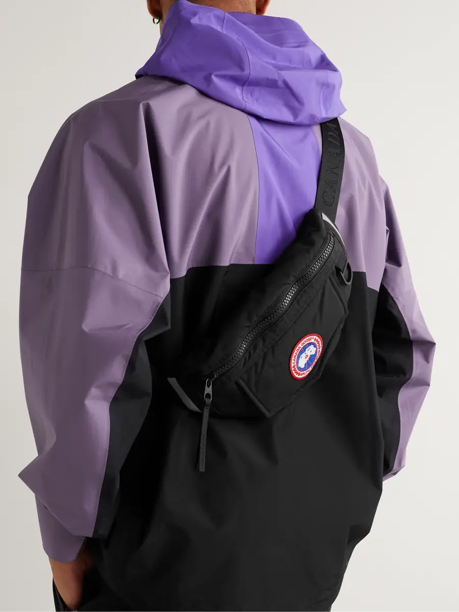 Canada Goose Logo-Appliquéd Webbing-Trimmed Shell Belt Bag - Men | Thumbnail 2