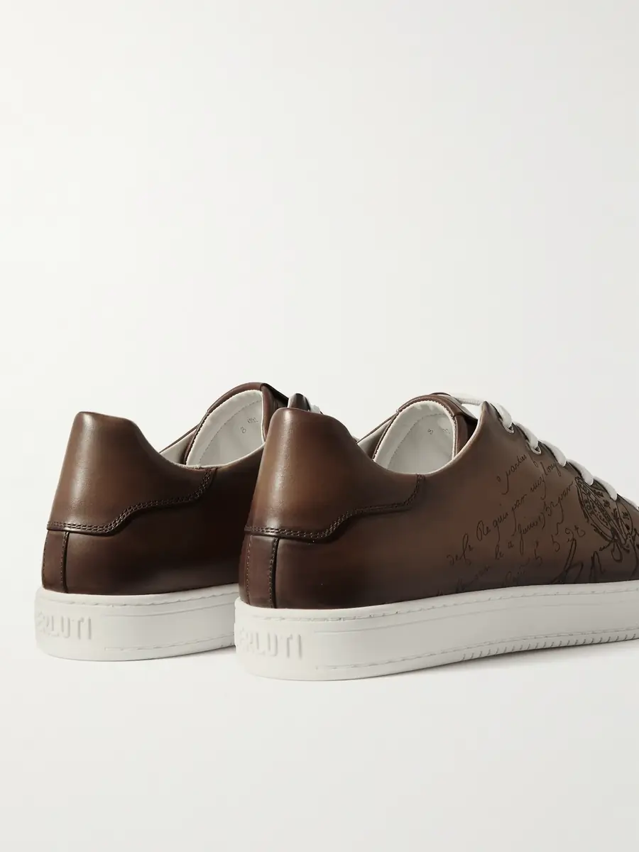 Berluti Scritto Venezia Leather Sneakers - Men | Thumbnail 4 Berluti Scritto Venezia Leather Sneakers - Men | Thumbnail 4
