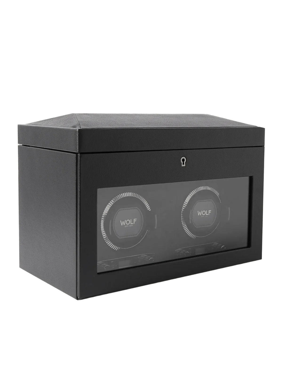 Pebble-Grain Vegan Leather Double Watch-Winder - Men