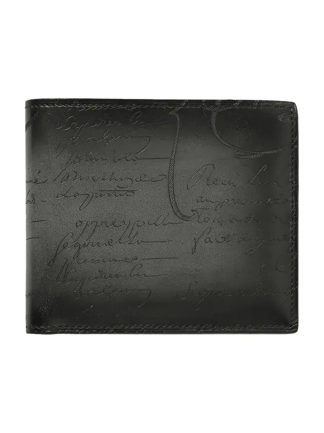 Makore Scritto Venezia Leather Billfold Wallet - Men Makore Scritto Venezia Leather Billfold Wallet - Men