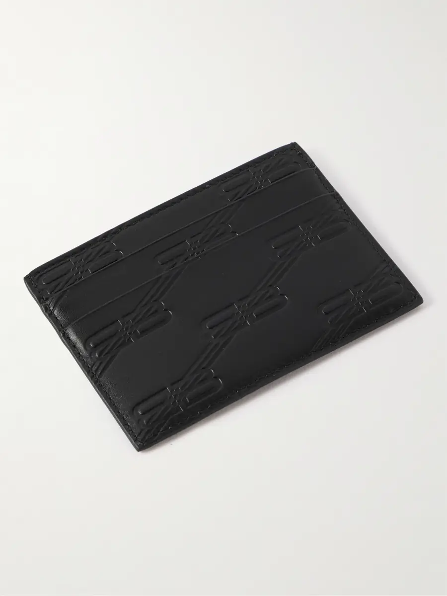 Balenciaga Logo-Print Monogrammed Leather Cardholder - Men | Thumbnail 2 Balenciaga Logo-Print Monogrammed Leather Cardholder - Men | Thumbnail 2
