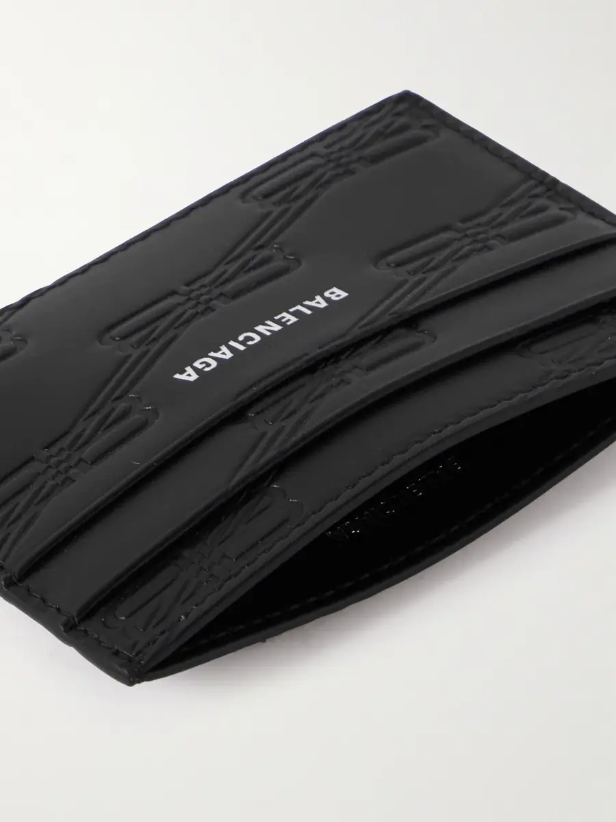 Balenciaga Logo-Print Monogrammed Leather Cardholder - Men | Thumbnail 4 Balenciaga Logo-Print Monogrammed Leather Cardholder - Men | Thumbnail 4