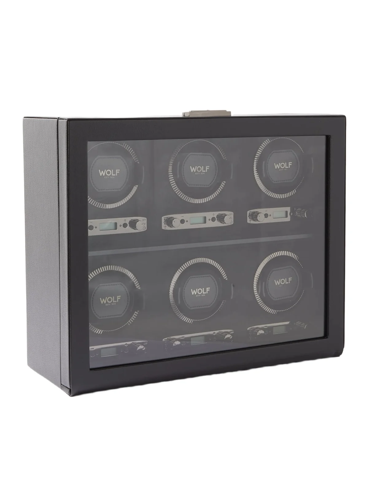 Wolf British Racing Pebble-Grain Vegetarian Material Six-Piece Watch Winder - Men