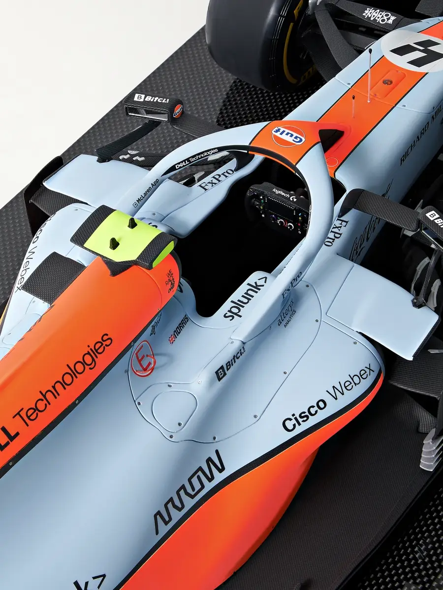 Amalgam Collection McLaren MCL35M Lando Norris (2021) Monaco Grand Prix 1:8 Model Car - Men | Thumbnail 2