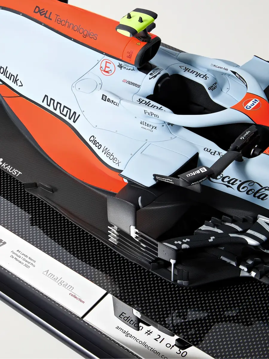 Amalgam Collection McLaren MCL35M Lando Norris (2021) Monaco Grand Prix 1:8 Model Car - Men | Thumbnail 5