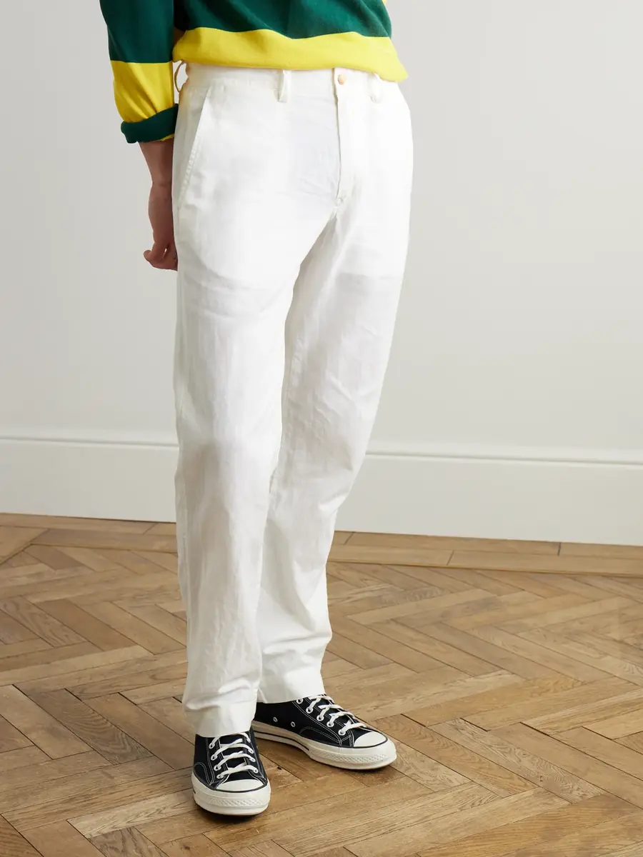 Polo Ralph Lauren Slim-Fit Straight-Leg Linen and Cotton-Blend Trousers - Men | Thumbnail 3 Polo Ralph Lauren Slim-Fit Straight-Leg Linen and Cotton-Blend Trousers - Men | Thumbnail 3