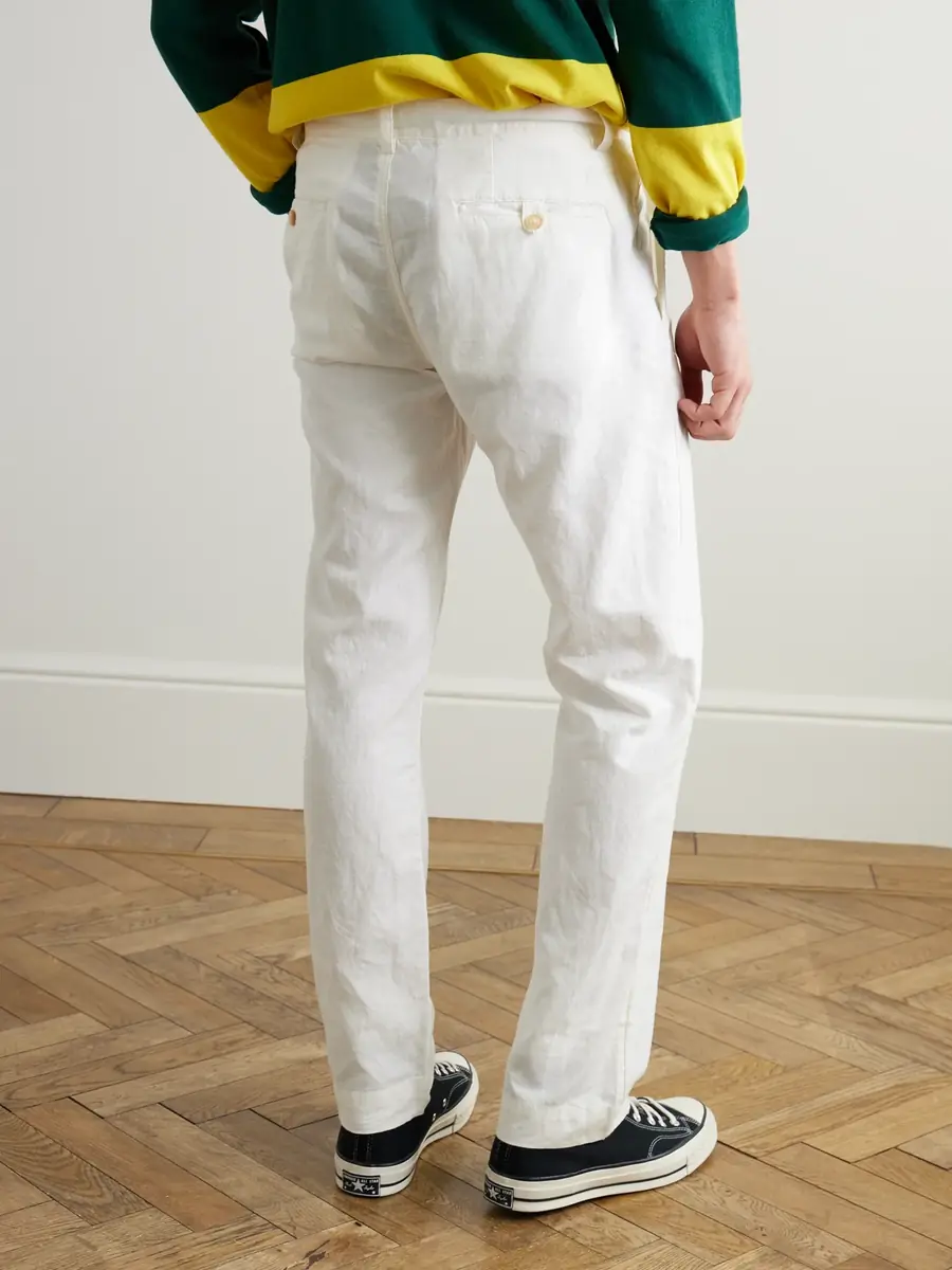 Polo Ralph Lauren Slim-Fit Straight-Leg Linen and Cotton-Blend Trousers - Men | Thumbnail 4 Polo Ralph Lauren Slim-Fit Straight-Leg Linen and Cotton-Blend Trousers - Men | Thumbnail 4