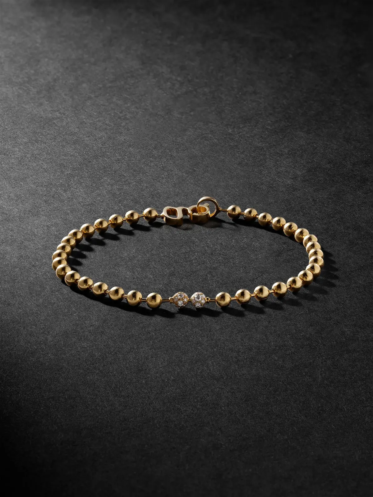 Greg Yuna Umlaut 14-Karat Gold Diamond Bracelet - Men