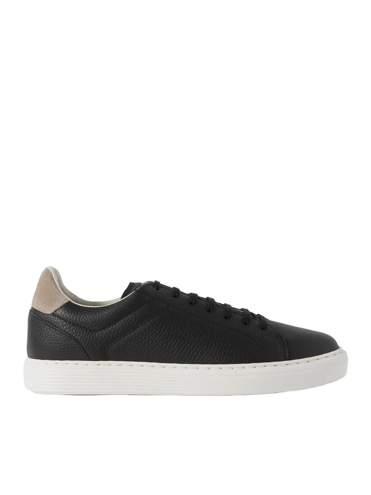 Suede-Trimmed Full-Grain Leather Sneakers - Men Suede-Trimmed Full-Grain Leather Sneakers - Men