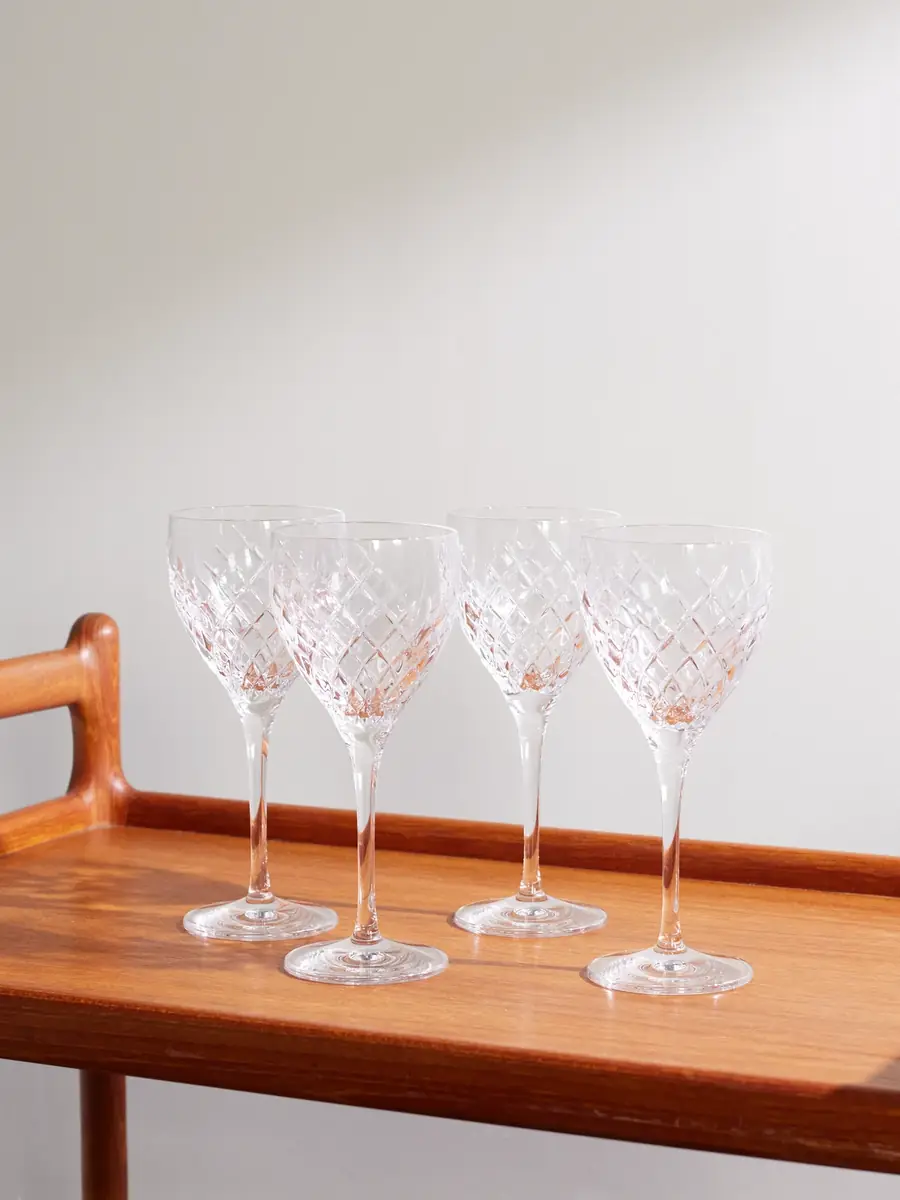 Soho Home Barwell Set of Four Crystal Red Wine Glasses - Men | Image 1 Soho Home Barwell Set of Four Crystal Red Wine Glasses - Men | Image 1