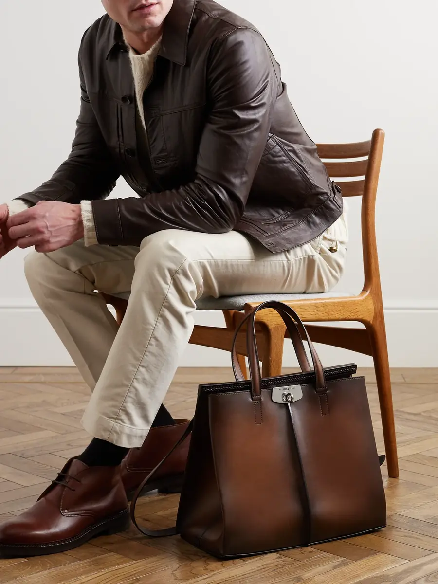 Berluti Luti 38 Venezia Leather Tote Bag - Men | Thumbnail 2