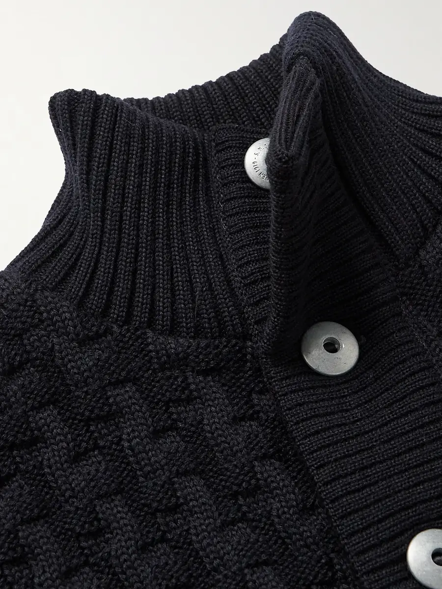 S.N.S. Herning Stark Textured Virgin Wool Cardigan - Men | Thumbnail 5 S.N.S. Herning Stark Textured Virgin Wool Cardigan - Men | Thumbnail 5