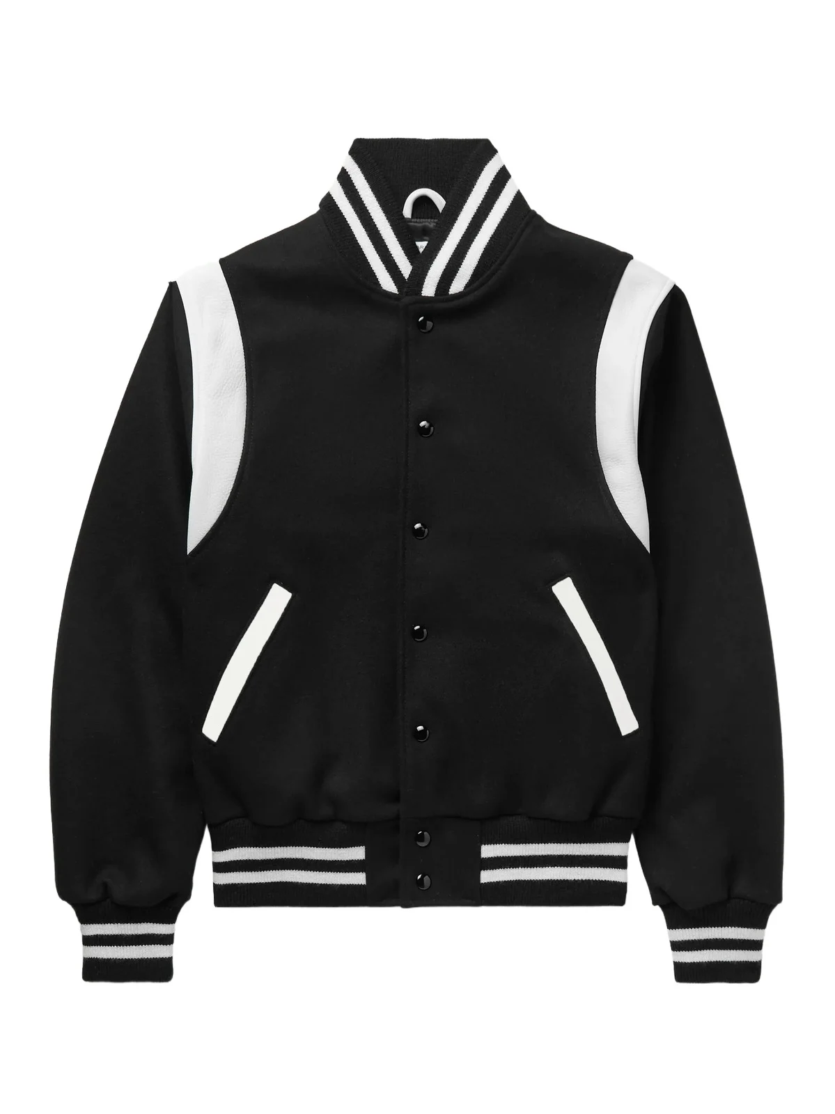 Golden Bear The Hayes Leather-Panelled Wool-Blend Varsity Jacket - Men