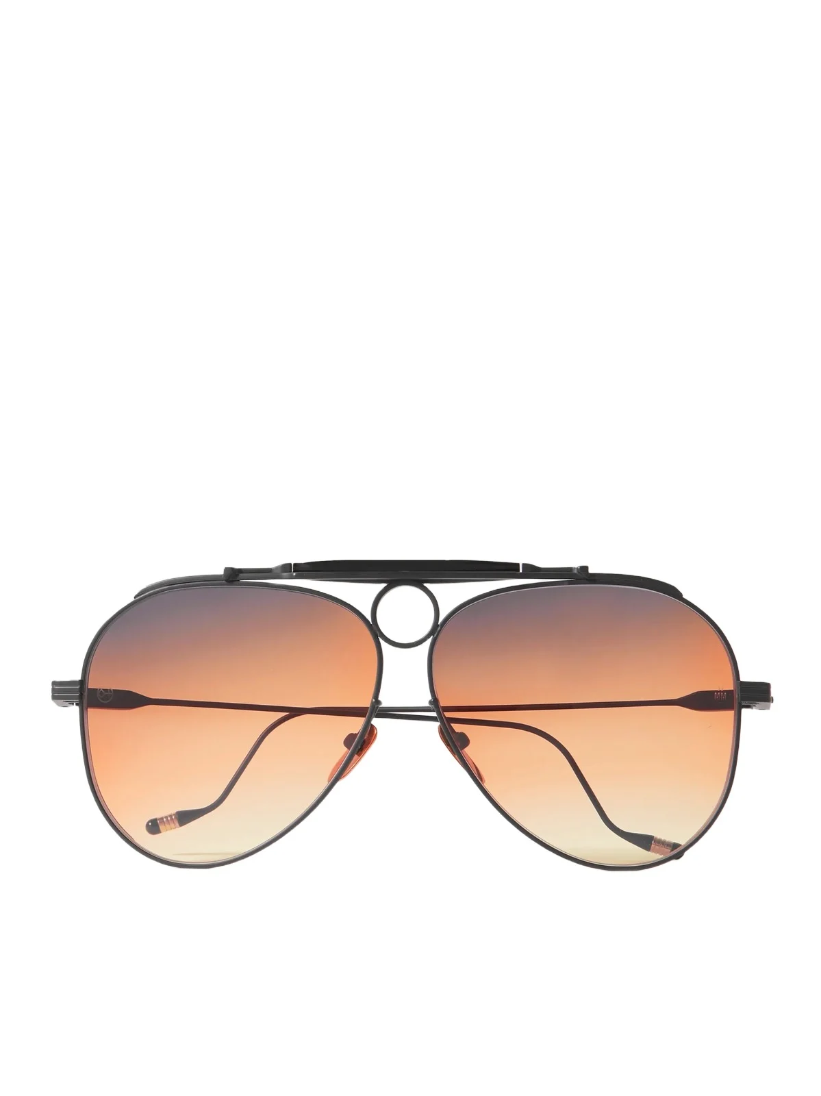 Diamond Cross Ranch Aviator-Style Black-Tone Metal Sunglasses - Men Diamond Cross Ranch Aviator-Style Black-Tone Metal Sunglasses - Men