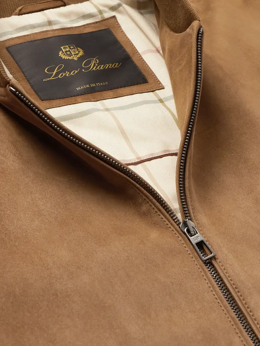 Loro Piana LP IVY Suede Bomber Jacket - Men | Thumbnail 4 Loro Piana LP IVY Suede Bomber Jacket - Men | Thumbnail 4