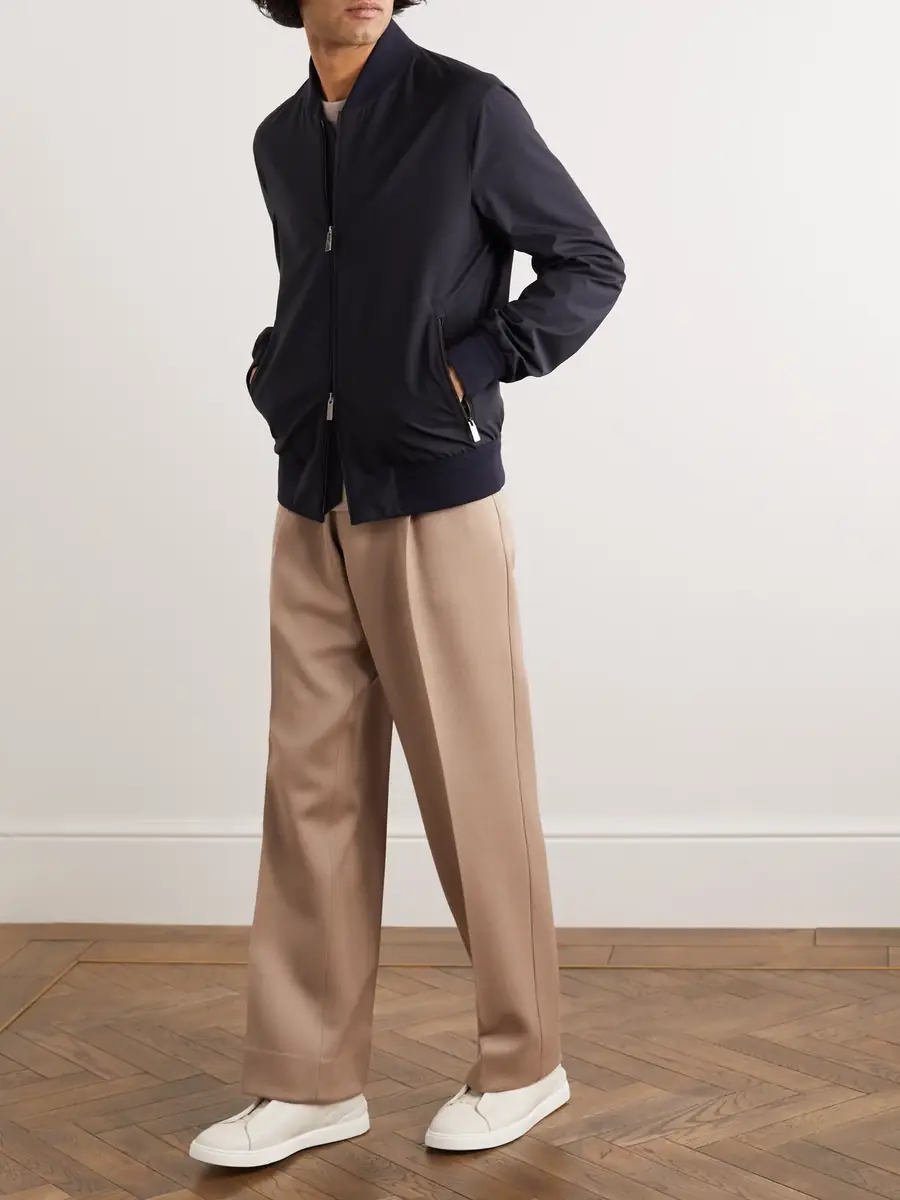 Zegna Wool-Shell Bomber Jacket - Men | Thumbnail 2