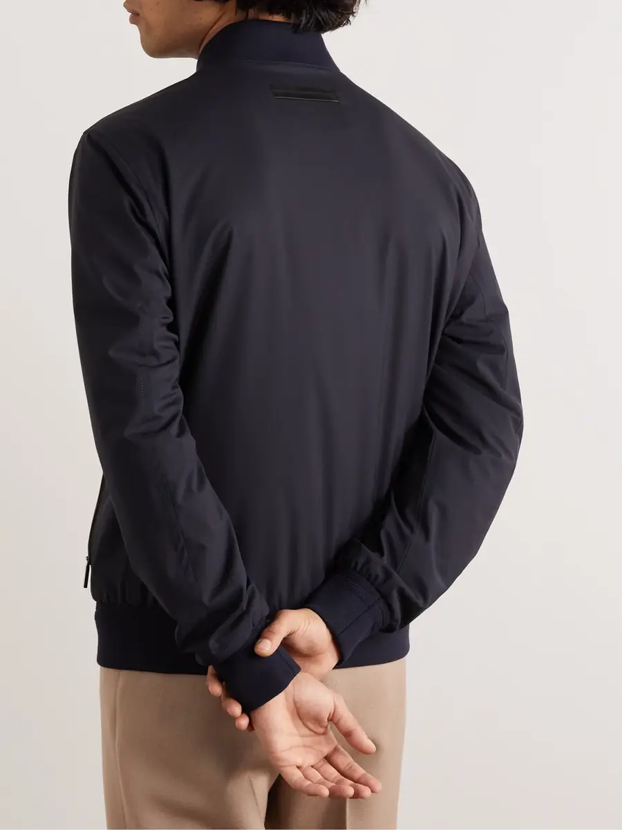 Zegna Wool-Shell Bomber Jacket - Men | Thumbnail 3