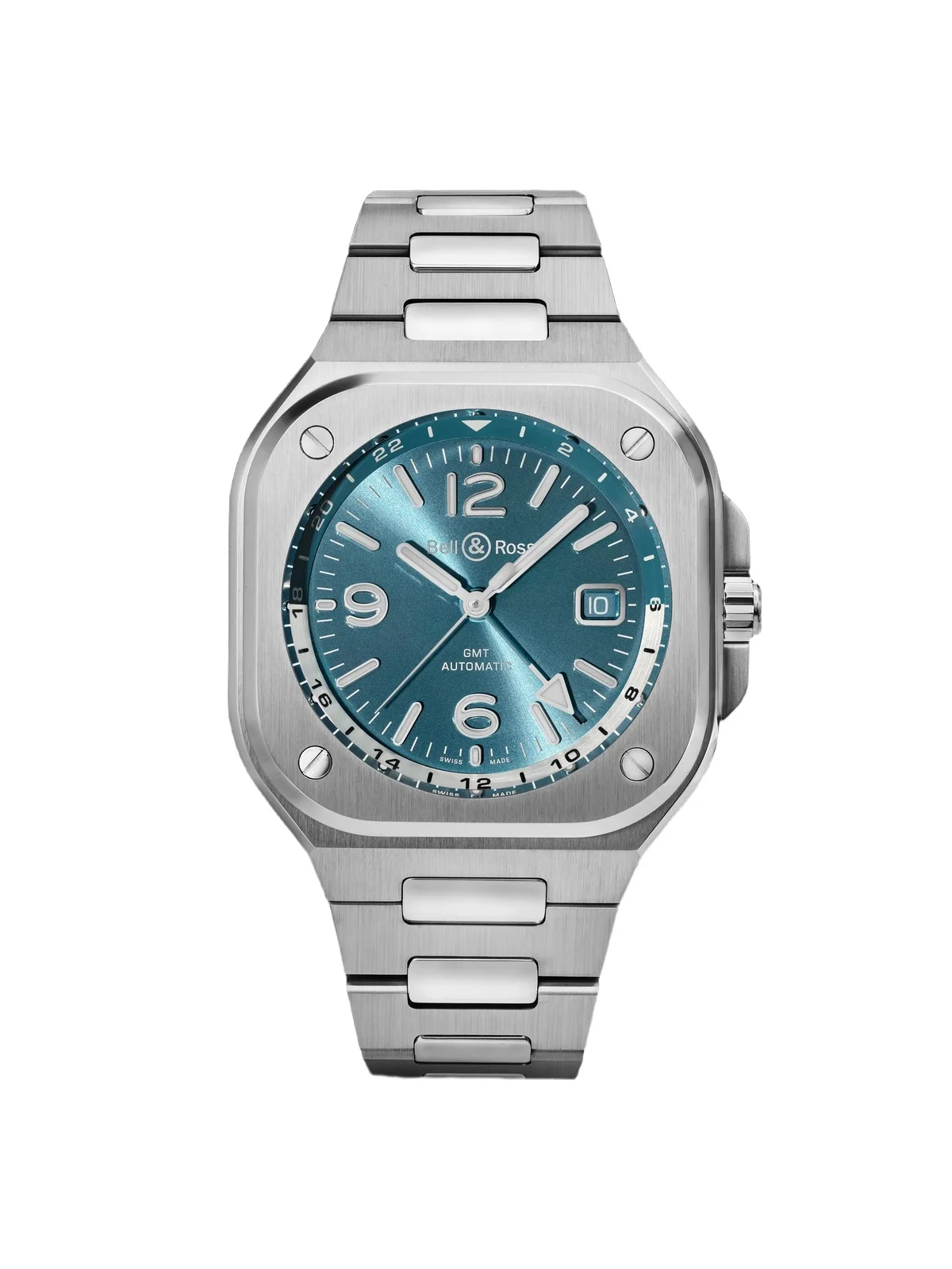 BR 05 Automatic Stainless Steel Watch, Ref. BR05G-PB-ST/SST - Men