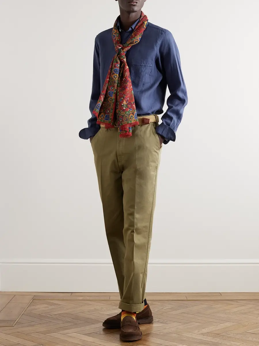 Drake's Crinkled Linen-Gauze Shirt - Men | Thumbnail 2 Drake's Crinkled Linen-Gauze Shirt - Men | Thumbnail 2