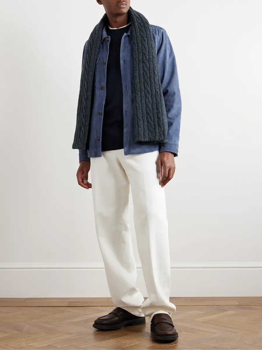 Loro Piana Cashmere, Virgin Wool and Silk-Blend Sweater - Men | Thumbnail 2 Loro Piana Cashmere, Virgin Wool and Silk-Blend Sweater - Men | Thumbnail 2