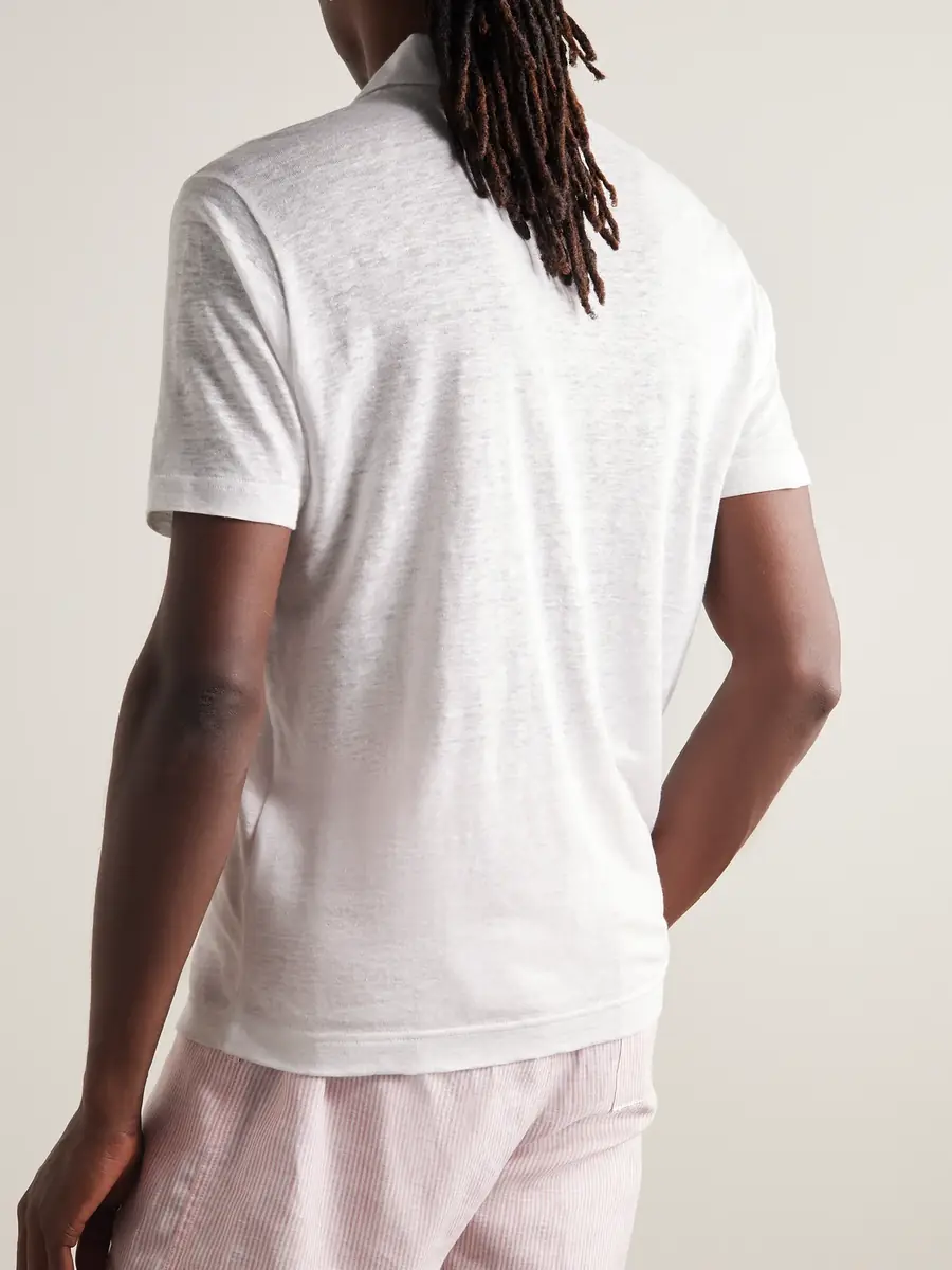 Loro Piana Linen-Jersey Polo Shirt - Men | Thumbnail 3 Loro Piana Linen-Jersey Polo Shirt - Men | Thumbnail 3