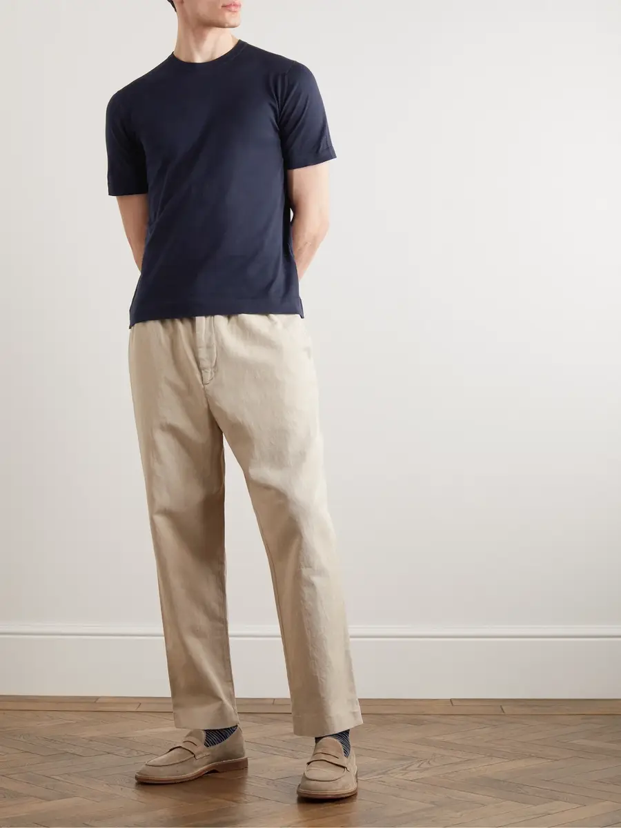 John Smedley Lorca Slim-Fit Sea Island Cotton T-Shirt - Men | Thumbnail 2 John Smedley Lorca Slim-Fit Sea Island Cotton T-Shirt - Men | Thumbnail 2
