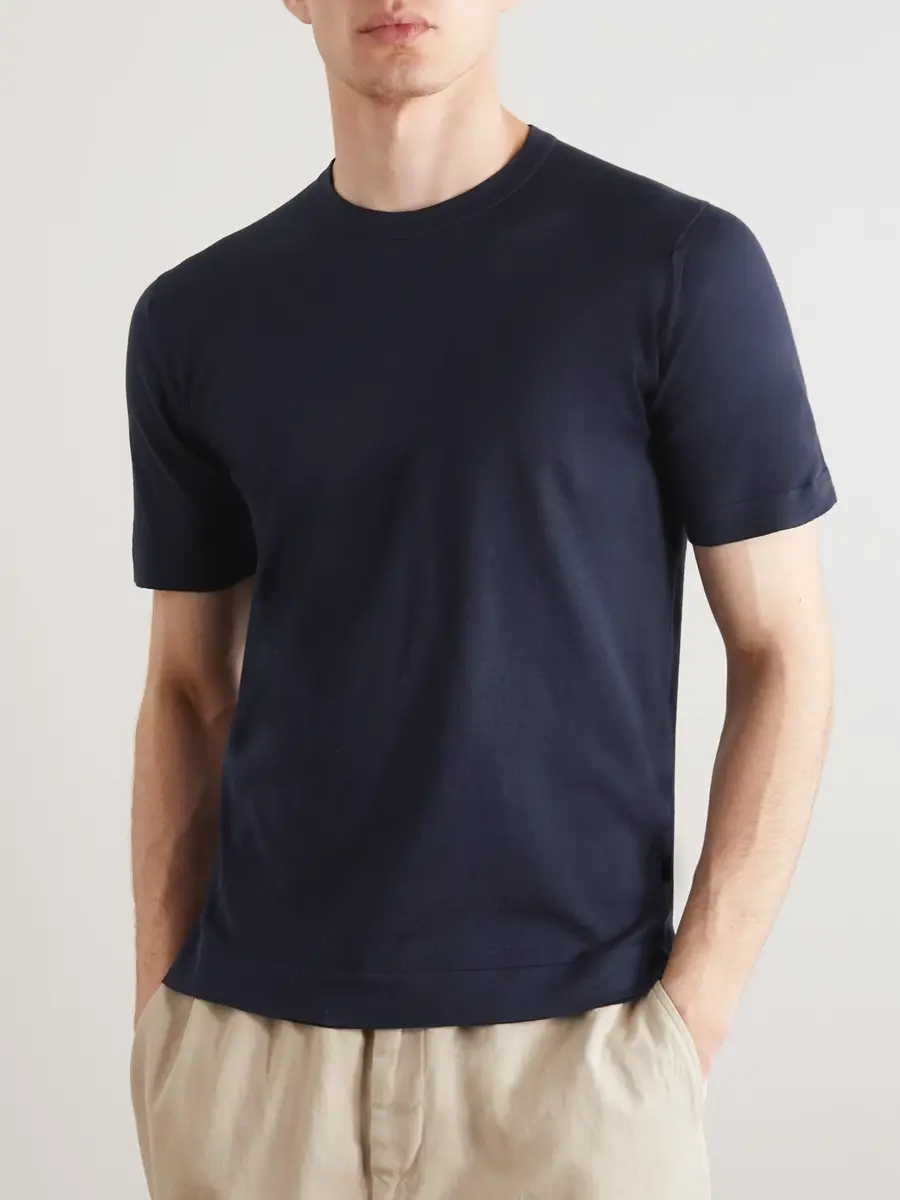 John Smedley Lorca Slim-Fit Sea Island Cotton T-Shirt - Men | Thumbnail 3 John Smedley Lorca Slim-Fit Sea Island Cotton T-Shirt - Men | Thumbnail 3