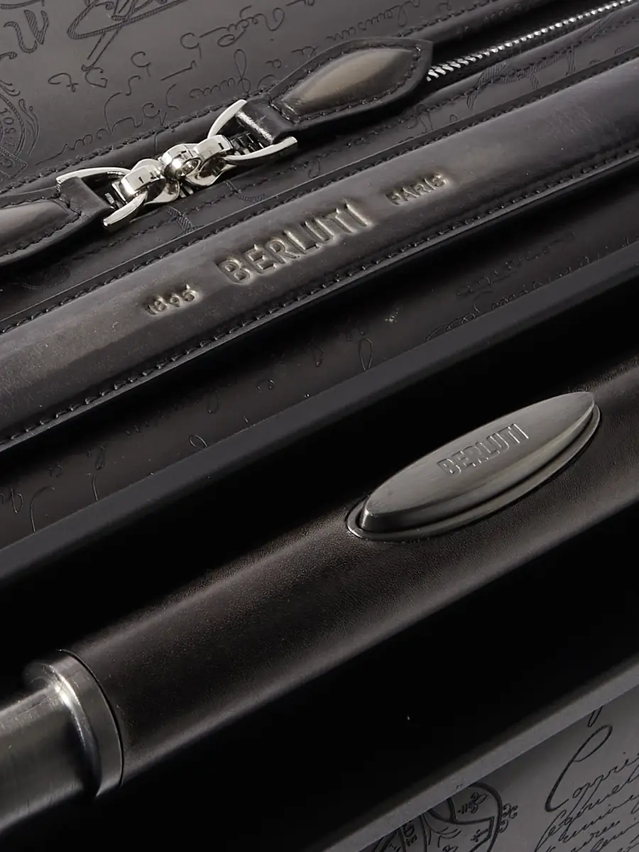 Berluti Formula 1005 Scritto Venezia Leather Suitcase - Men | Thumbnail 4 Berluti Formula 1005 Scritto Venezia Leather Suitcase - Men | Thumbnail 4