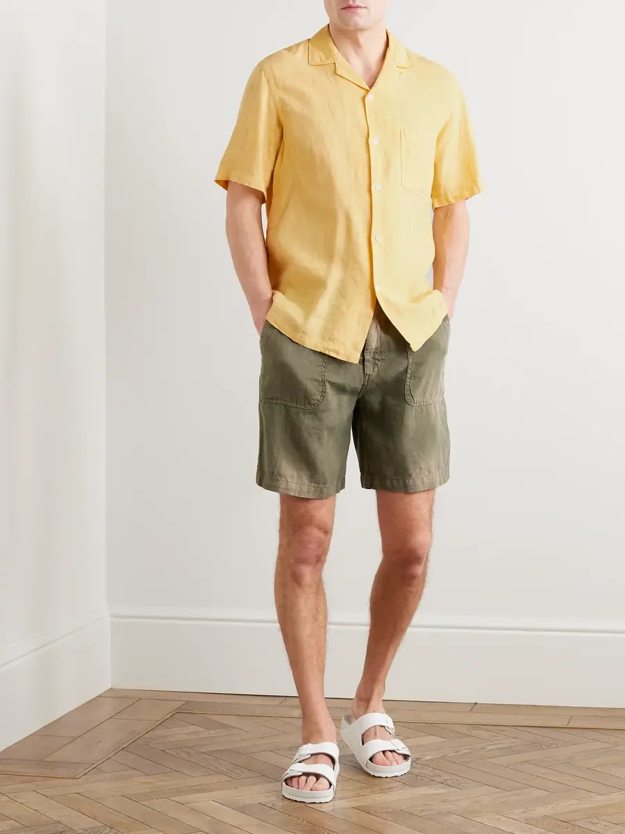 Portuguese Flannel Camp-Collar Linen Shirt - Men | Thumbnail 2 Portuguese Flannel Camp-Collar Linen Shirt - Men | Thumbnail 2