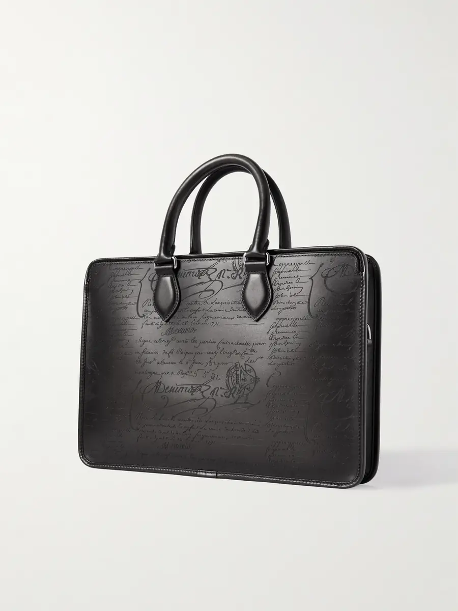 Berluti Un Jour Mini Scritto Leather Briefcase - Men | Thumbnail 3 Berluti Un Jour Mini Scritto Leather Briefcase - Men | Thumbnail 3