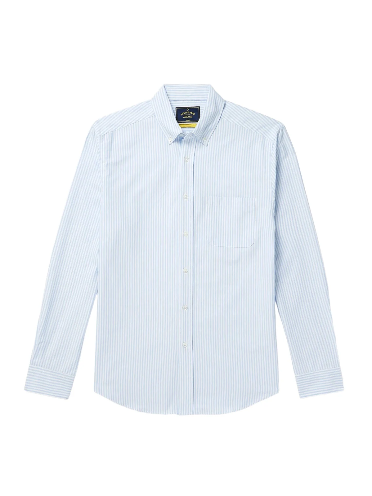 Belavista Button-Down Collar Striped Cotton Oxford Shirt - Men Belavista Button-Down Collar Striped Cotton Oxford Shirt - Men