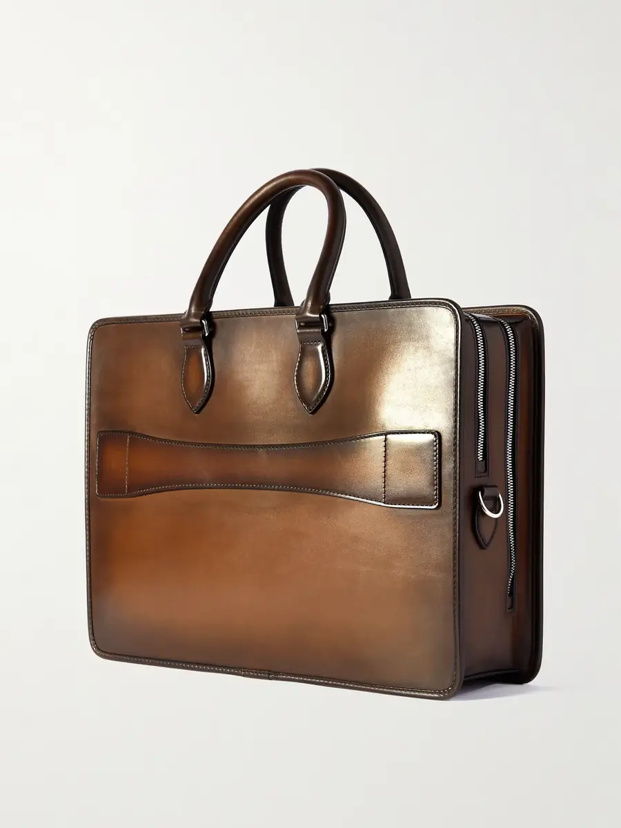 Berluti 2 Jour Neo Scritto Venezia Leather Briefcase - Men | Thumbnail 3