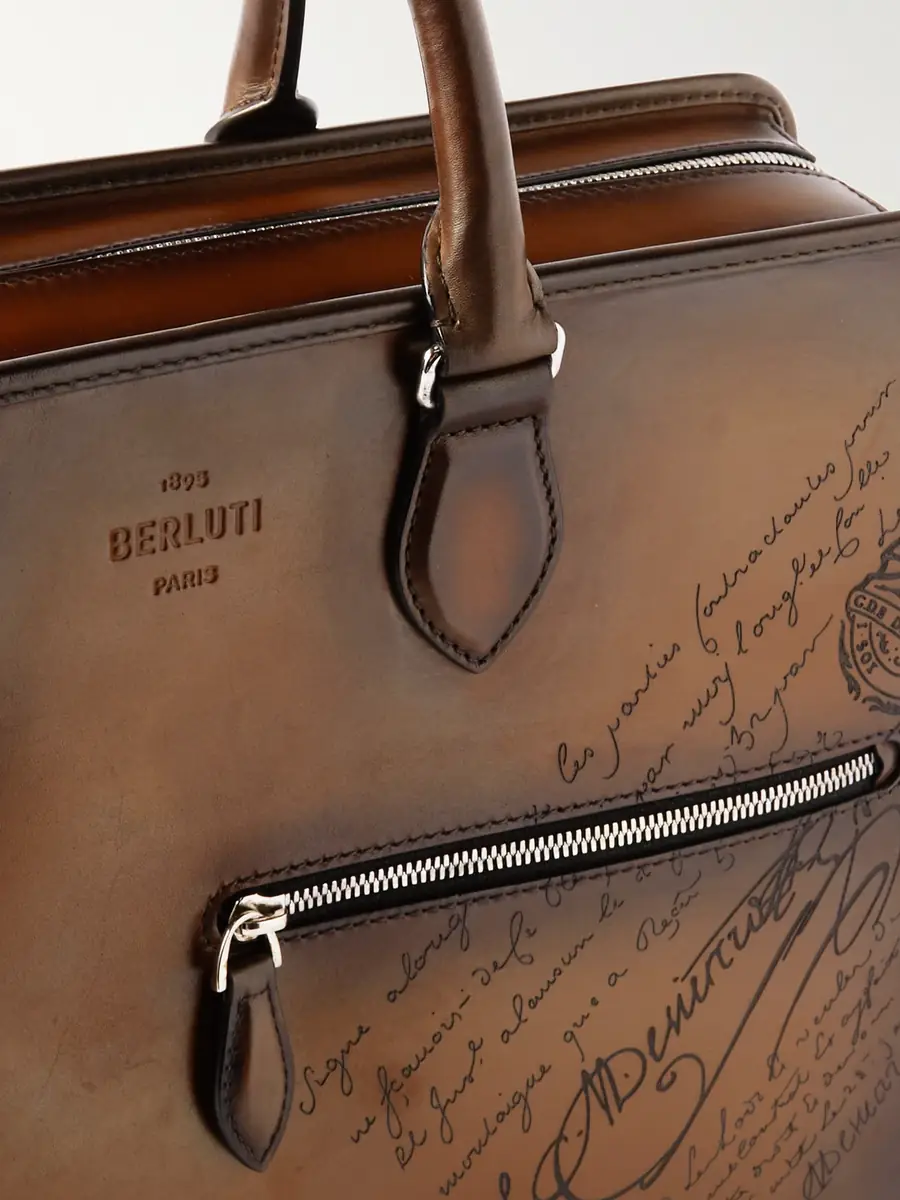 Berluti 2 Jour Neo Scritto Venezia Leather Briefcase - Men | Thumbnail 4