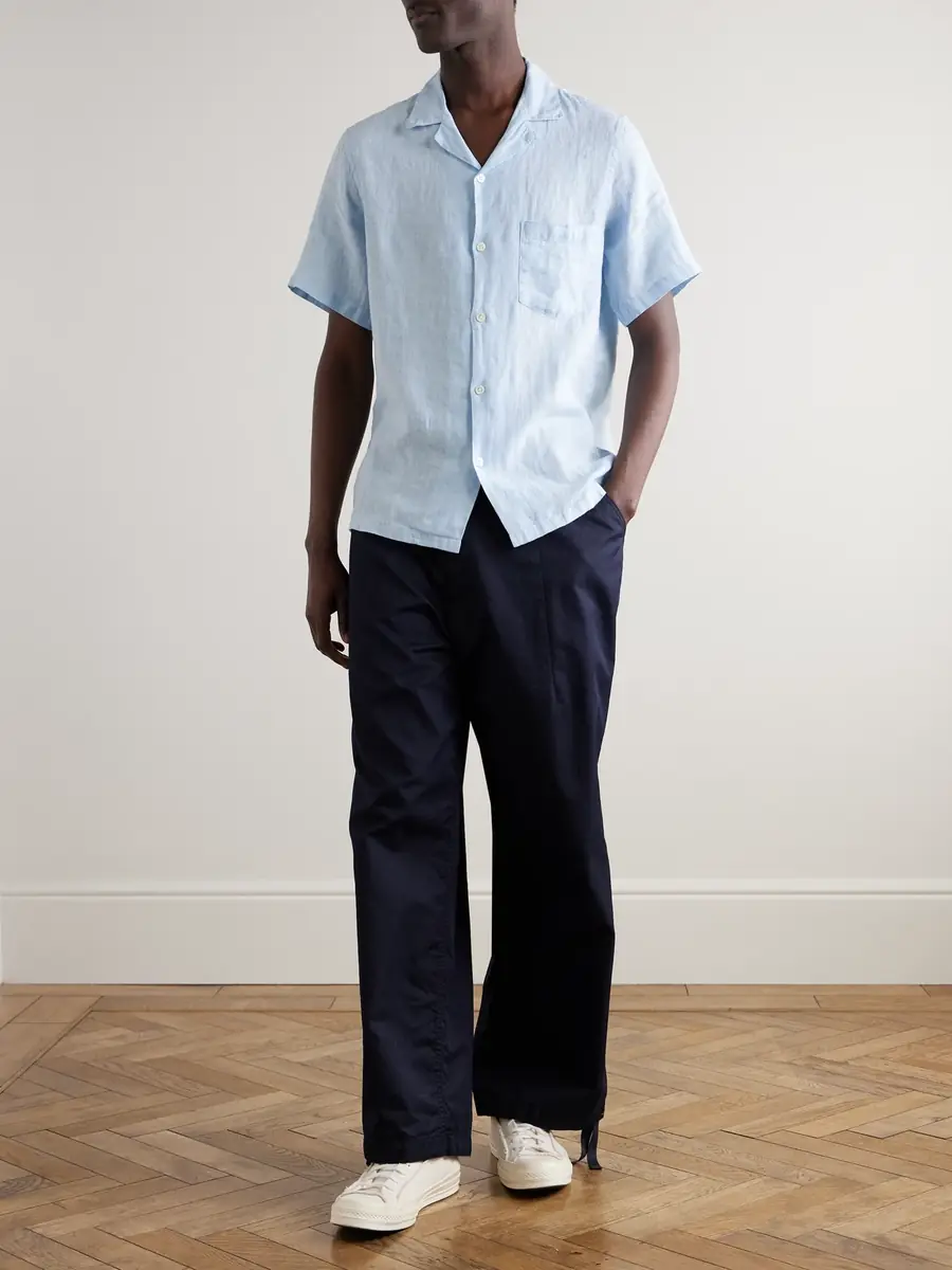 Portuguese Flannel Camp-Collar Linen Shirt - Men | Thumbnail 2