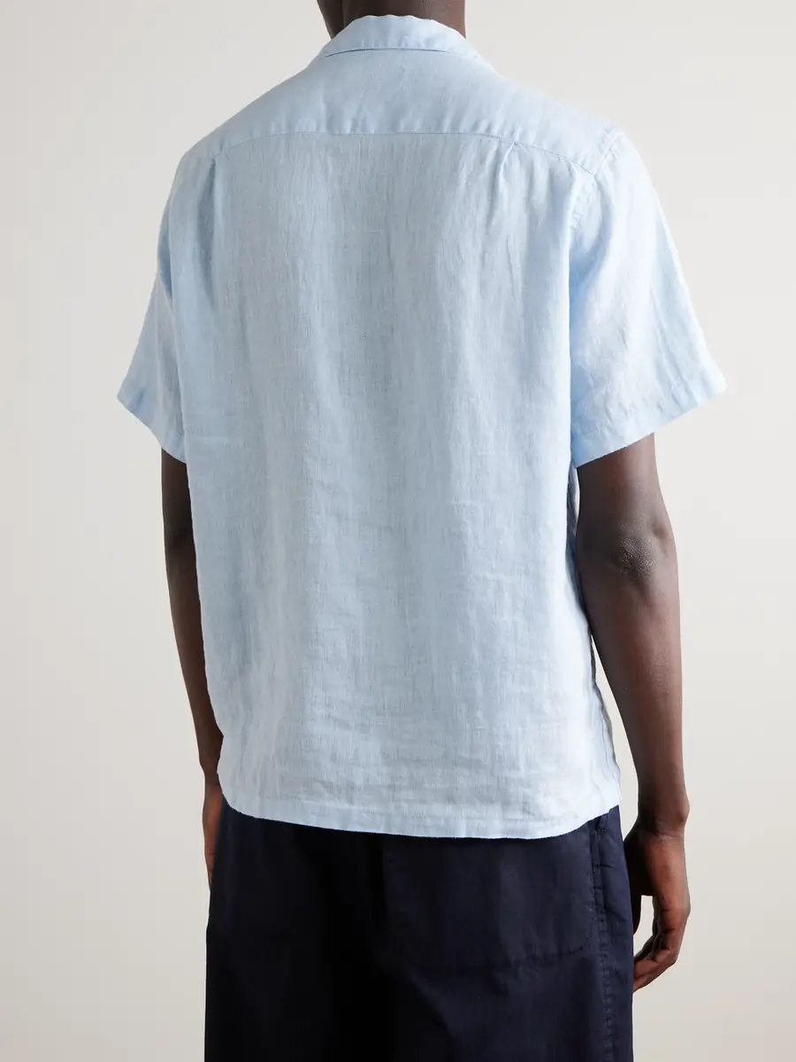 Portuguese Flannel Camp-Collar Linen Shirt - Men | Thumbnail 3