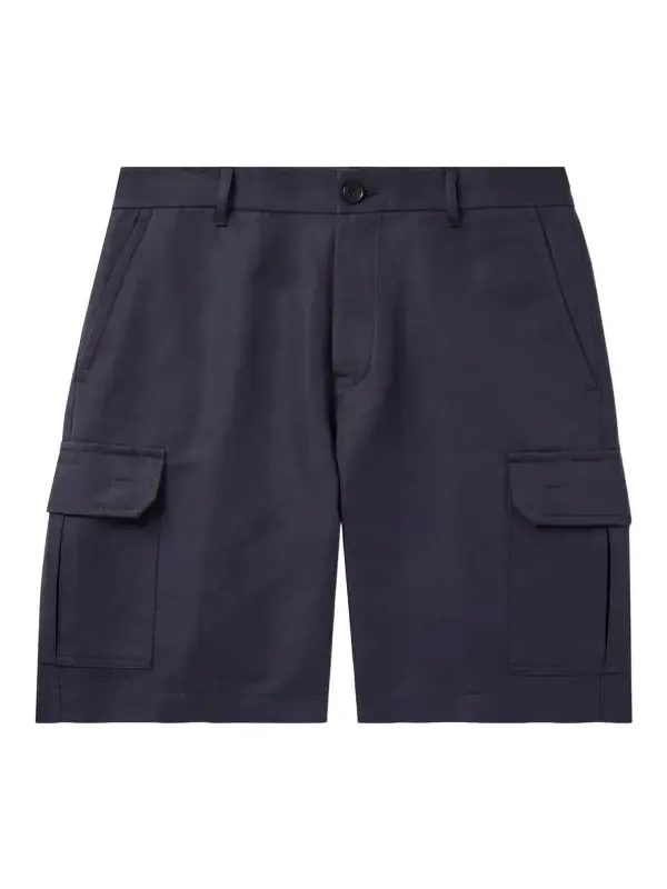 Straight-Leg Cotton and Linen-Blend Cargo Shorts - Men