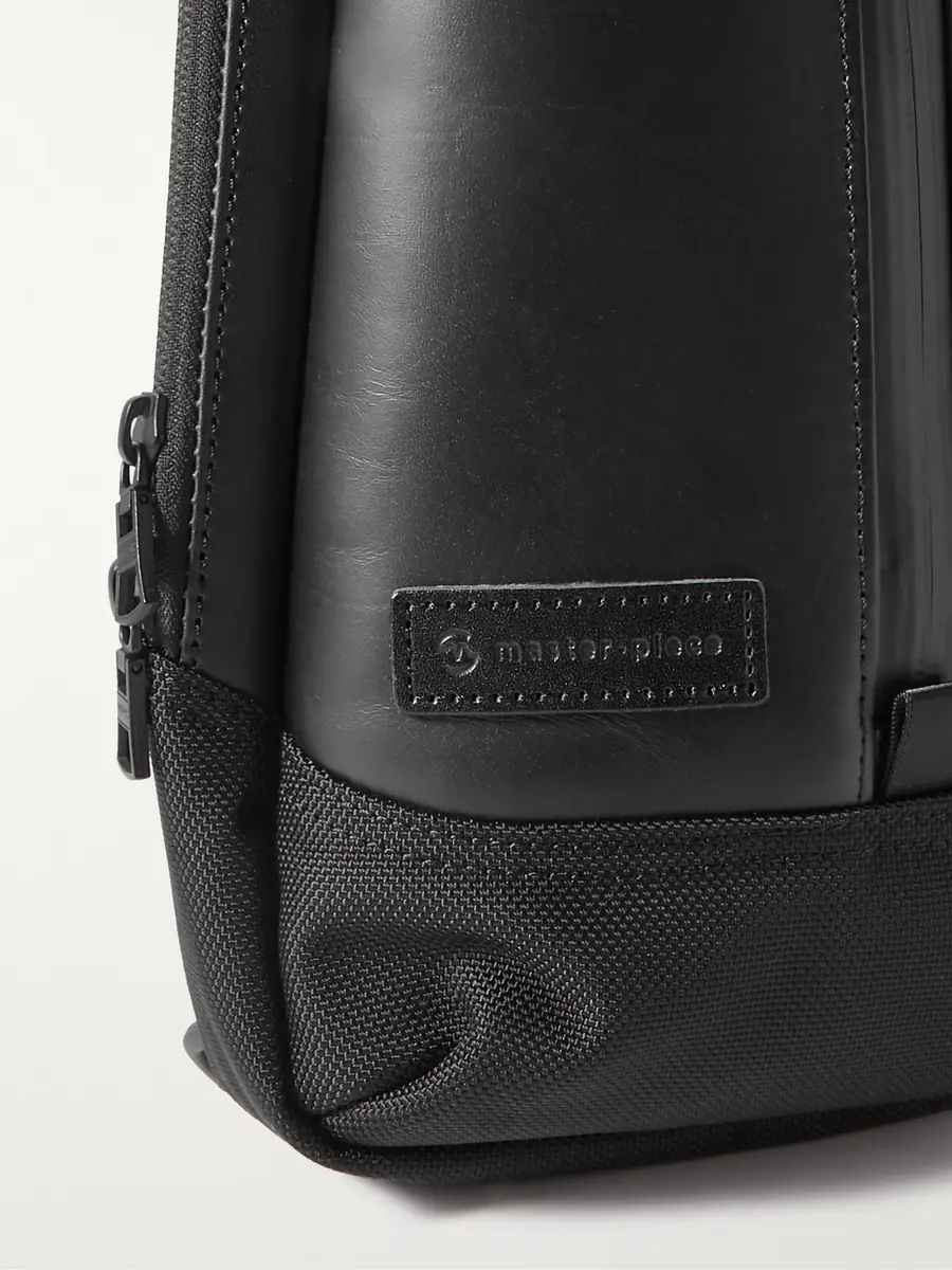 Master-Piece Slick Logo-Appliquéd Leather and CORDURA® Barastec Nylon Sling Backpack - Men | Thumbnail 4 Master-Piece Slick Logo-Appliquéd Leather and CORDURA® Barastec Nylon Sling Backpack - Men | Thumbnail 4