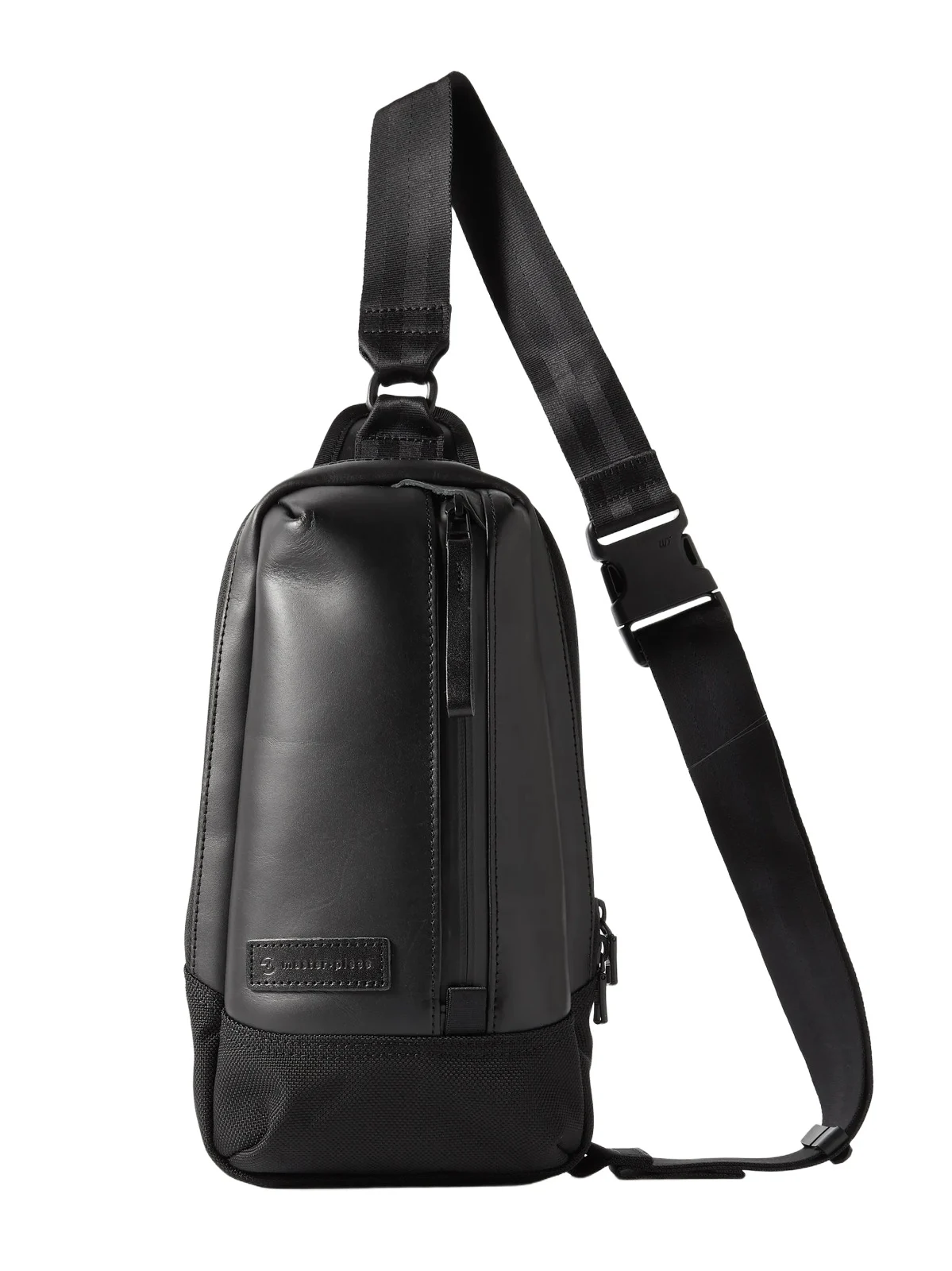 Slick Logo-Appliquéd Leather and CORDURA® Barastec Nylon Sling Backpack - Men
