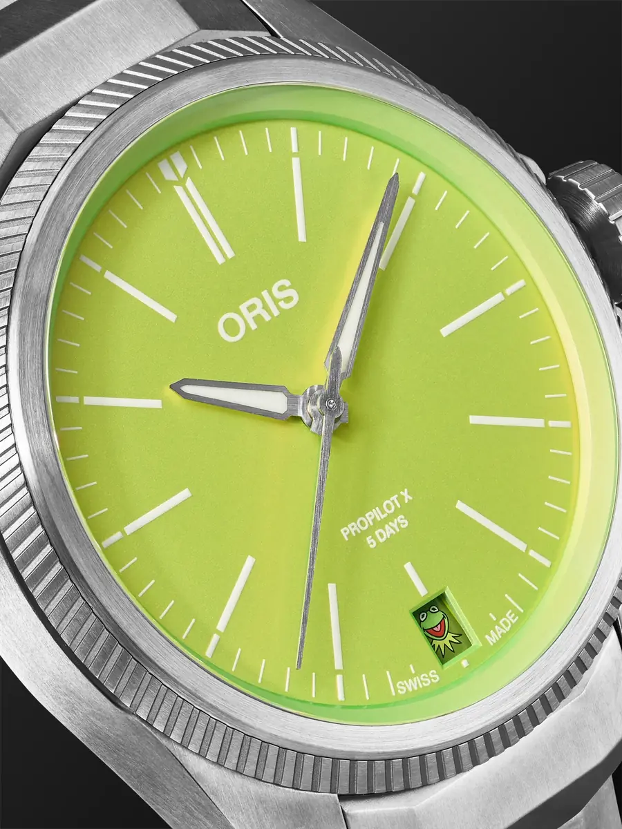 ORIS The Muppets ProPilot X Kermit Limited Edition Titanium Watch, Ref. 01 400 7778 7157-Set - Men | Thumbnail 4