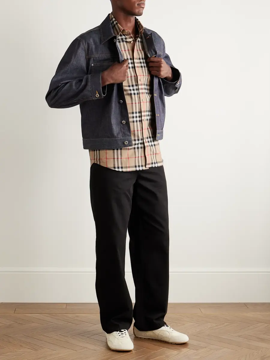 Burberry Checked Cotton-Poplin Shirt - Men | Thumbnail 2 Burberry Checked Cotton-Poplin Shirt - Men | Thumbnail 2