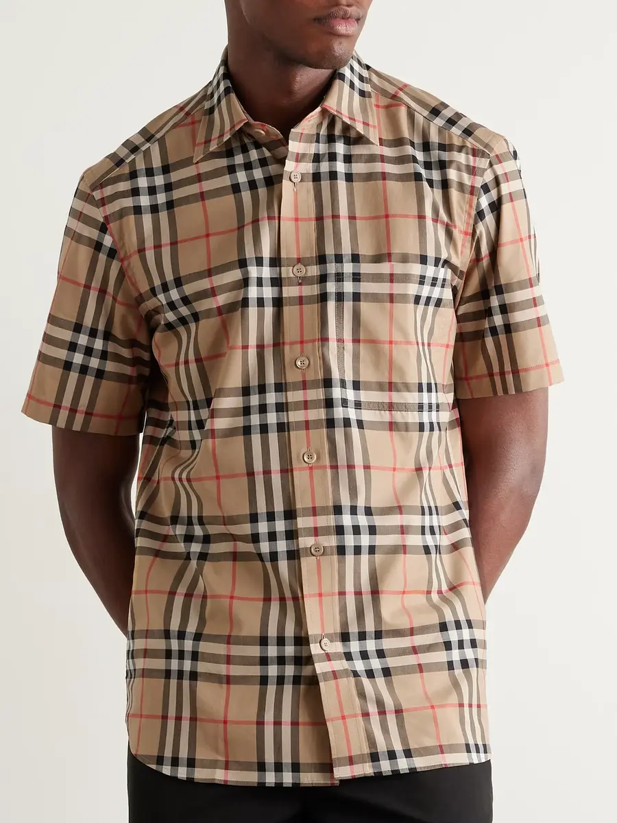 Burberry Checked Cotton-Poplin Shirt - Men | Thumbnail 3 Burberry Checked Cotton-Poplin Shirt - Men | Thumbnail 3