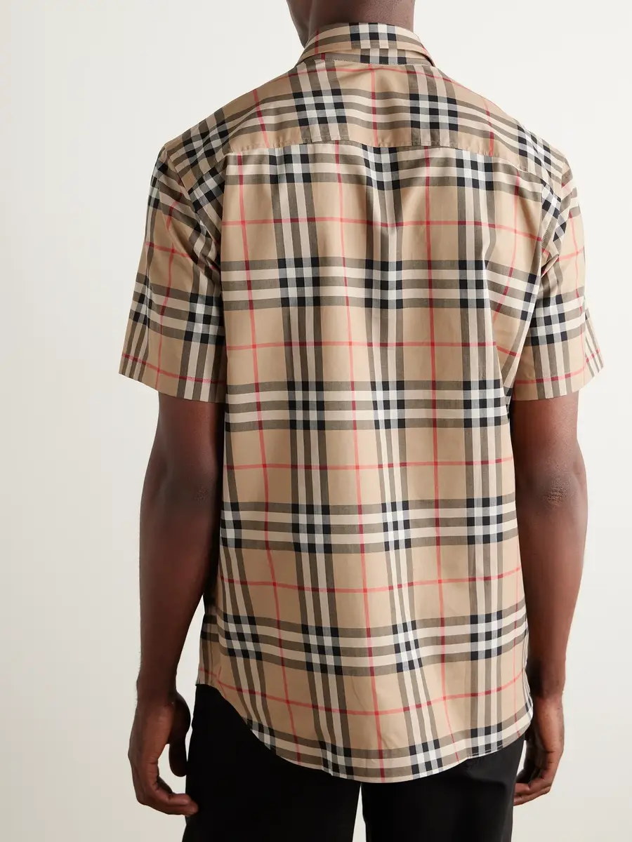 Burberry Checked Cotton-Poplin Shirt - Men | Thumbnail 4 Burberry Checked Cotton-Poplin Shirt - Men | Thumbnail 4