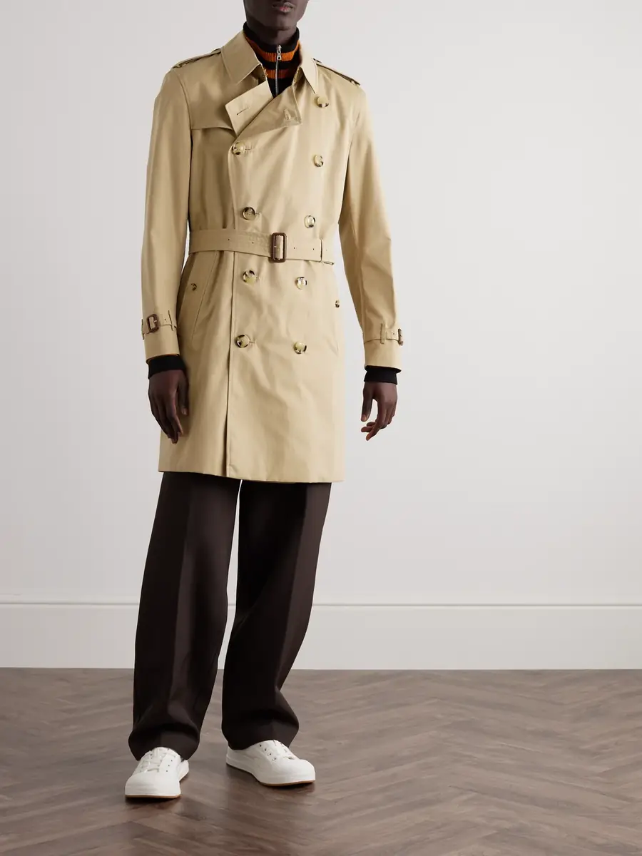 Burberry Kensington Belted Double-Breasted Cotton-Gabardine Trench Coat - Men | Thumbnail 2 Burberry Kensington Belted Double-Breasted Cotton-Gabardine Trench Coat - Men | Thumbnail 2