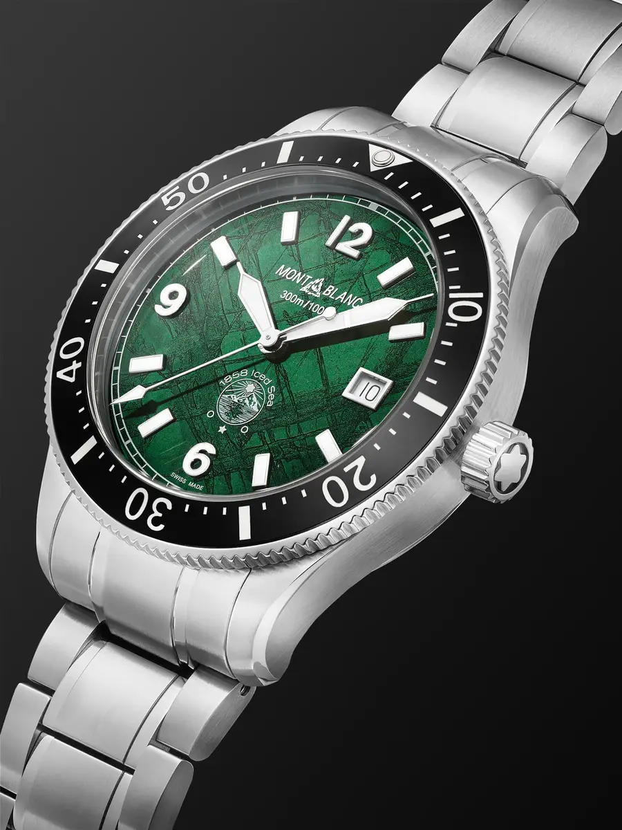 Montblanc 1858 Iced Sea Automatic Stainless Steel and Ceramic Watch, Ref. MB130810 - Men | Thumbnail 3