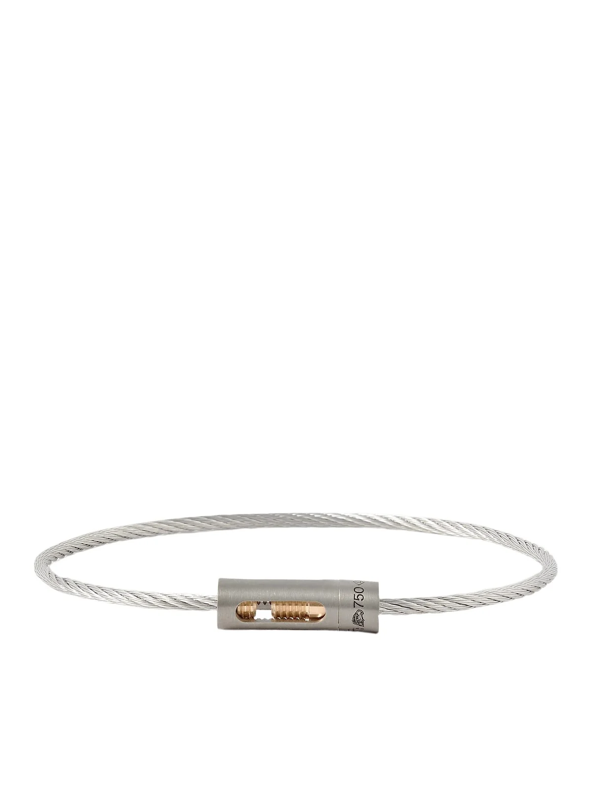 5g Brushed Recycled Sterling Silver, Titanium and 18-Karat Gold Bracelet - Men
