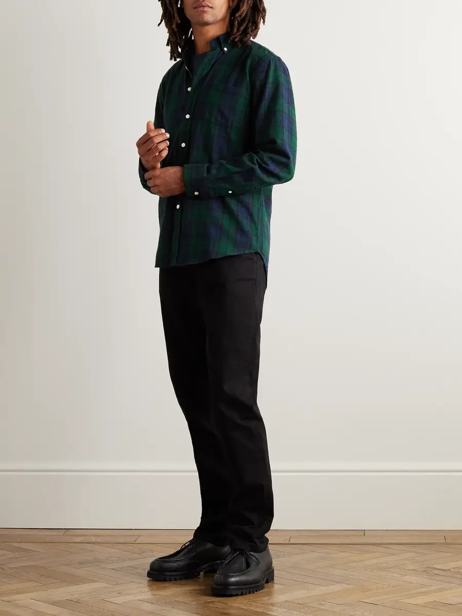 Portuguese Flannel Bonfim Button-Down Collar Checked Cotton-Flannel Shirt - Men | Thumbnail 2 Portuguese Flannel Bonfim Button-Down Collar Checked Cotton-Flannel Shirt - Men | Thumbnail 2