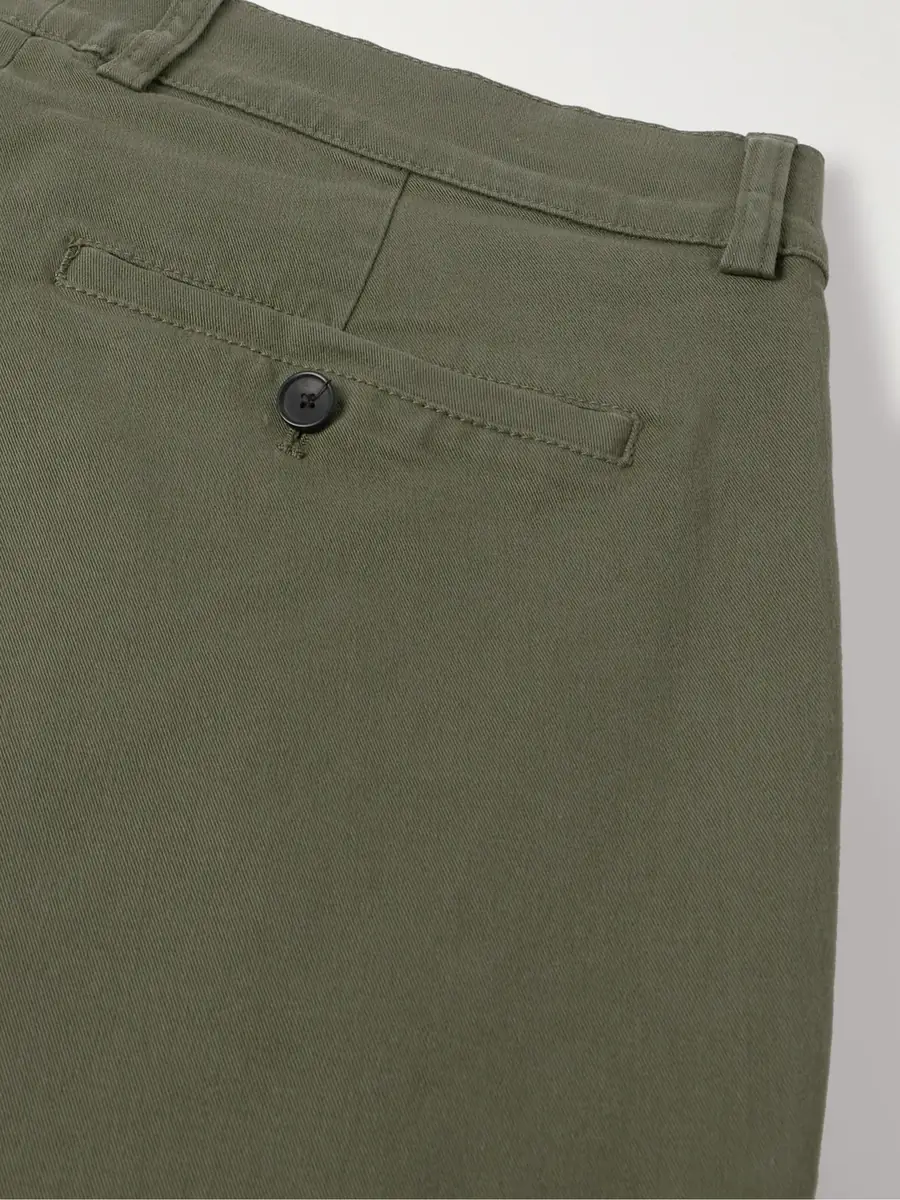 MR P. Tapered Pleated Garment-Dyed Cotton-Blend Twill Trousers - Men | Thumbnail 4