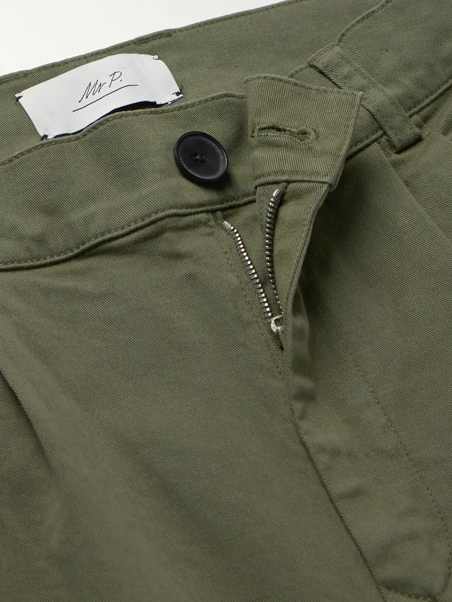 MR P. Tapered Pleated Garment-Dyed Cotton-Blend Twill Trousers - Men | Thumbnail 5